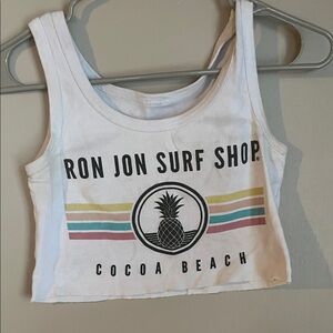 Ron Jon Surf Shop White Crop Top